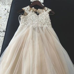 COPY - Embellished glitter tulle flower girl dress- David’s bridal